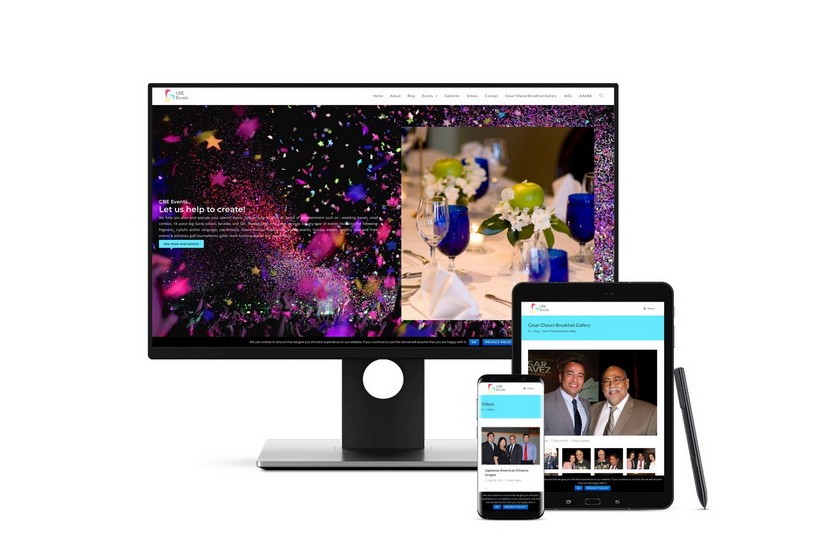 CBE Events – WordPress website portfolio