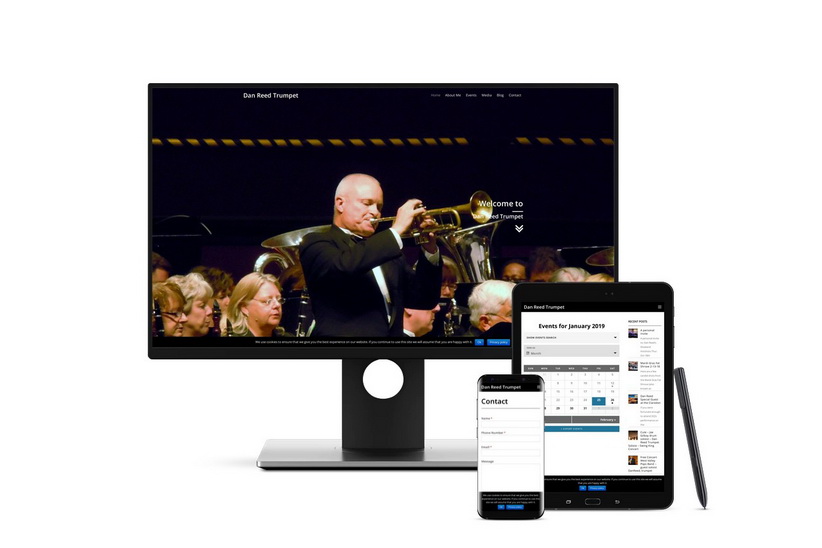 Dan Reed Trumpet – WordPress website portfolio