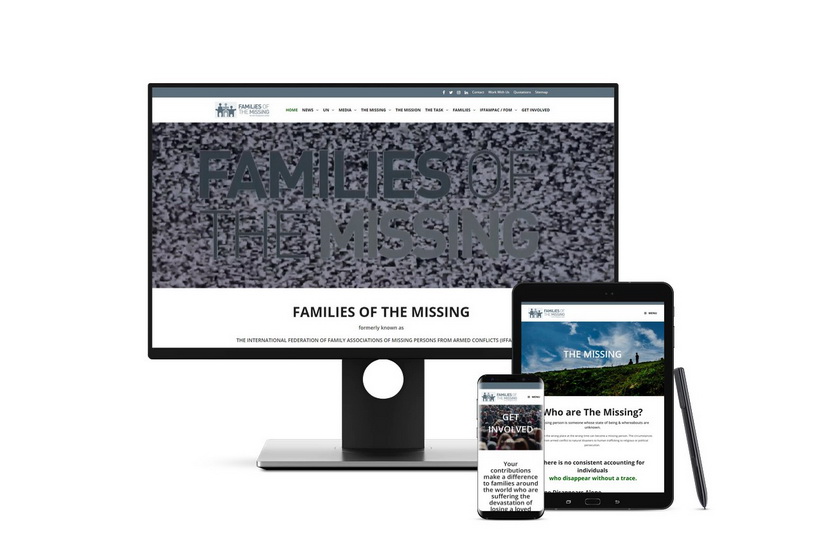 Families Of The Missing – WordPress website portfolio
