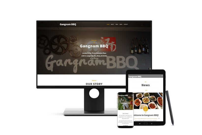 Gangnam BBQ – WordPress website portfolio